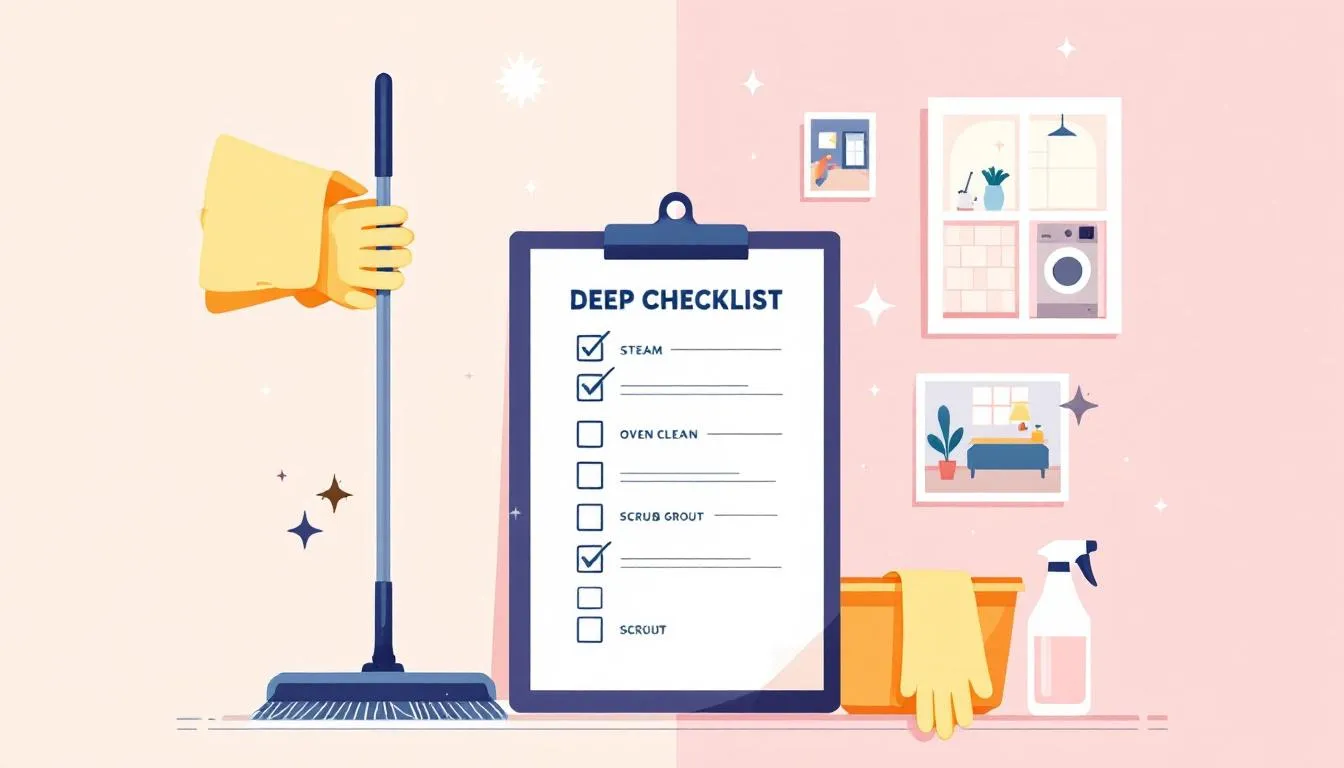 A checklist for monthly cleaning tasks, emphasising the importance of deep cleaning