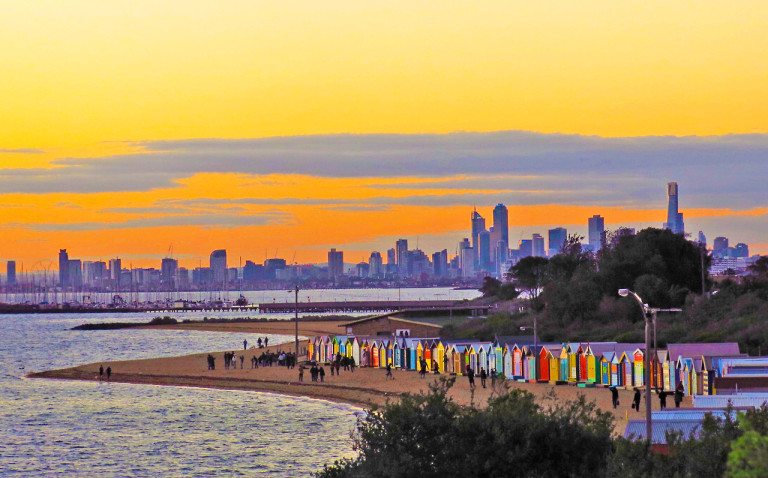 Beach scenes in South Eastern Suburbs of Melbourne